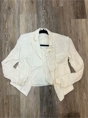 NWOT Theory OFF WHITE Tailored Women's Blazer Jacket